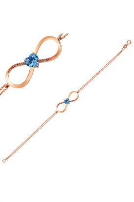 Topaz Aşkımız Sonsuz Pırlanta Bileklik (APB0001)